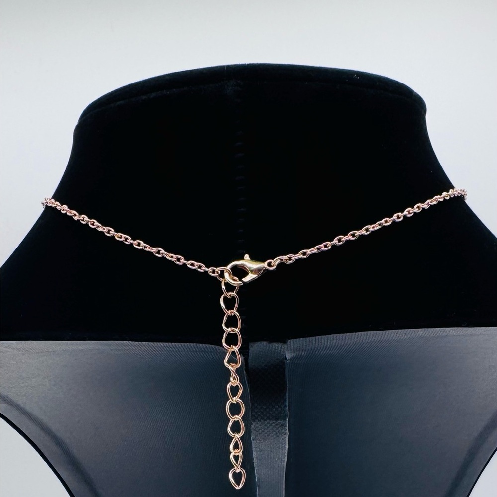 Gold Plated Crystal Rose Pendant Necklace | 18in | NWT - Picture 2 of 3